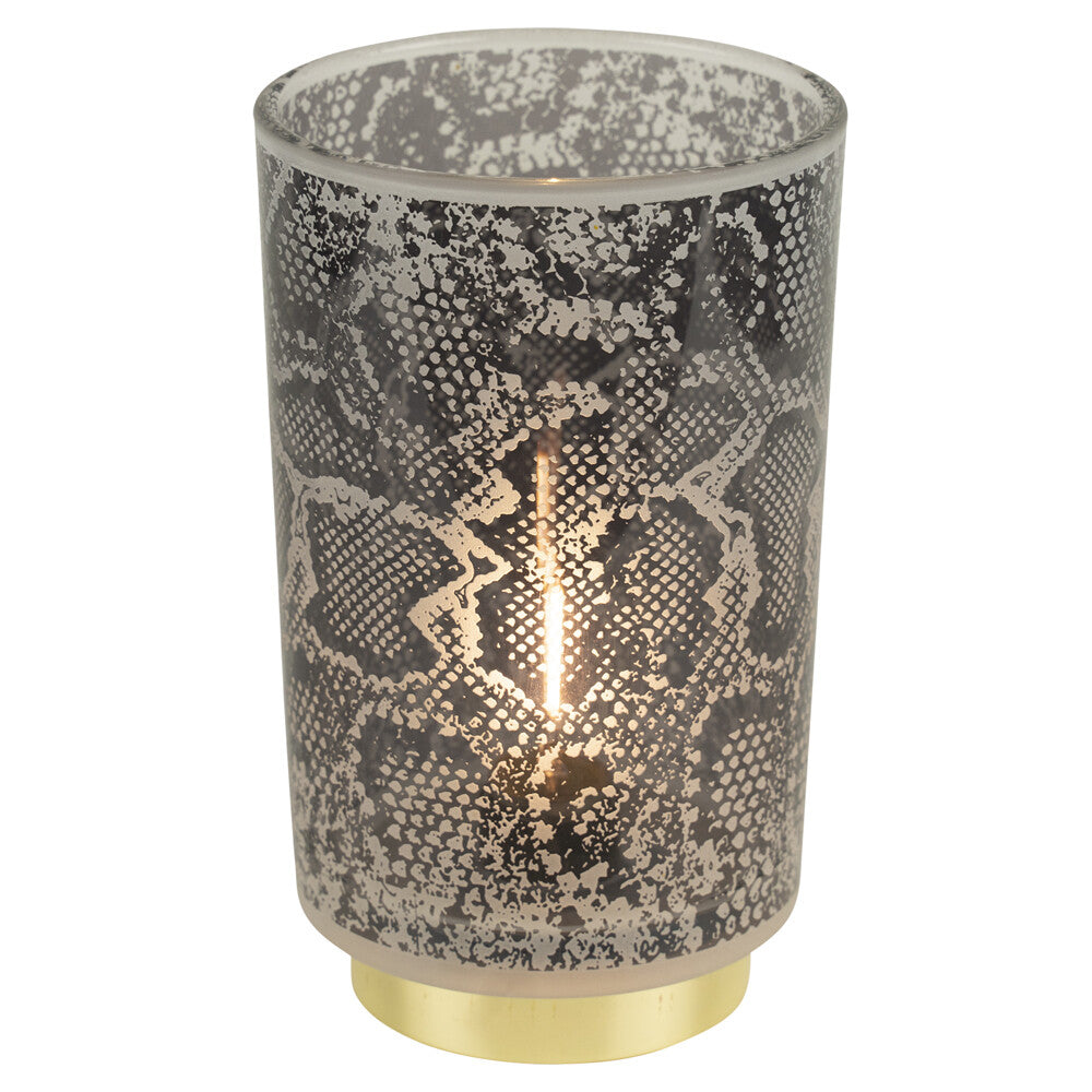 Tafellamp Slangenprint Grijs Goud | 2 formaten