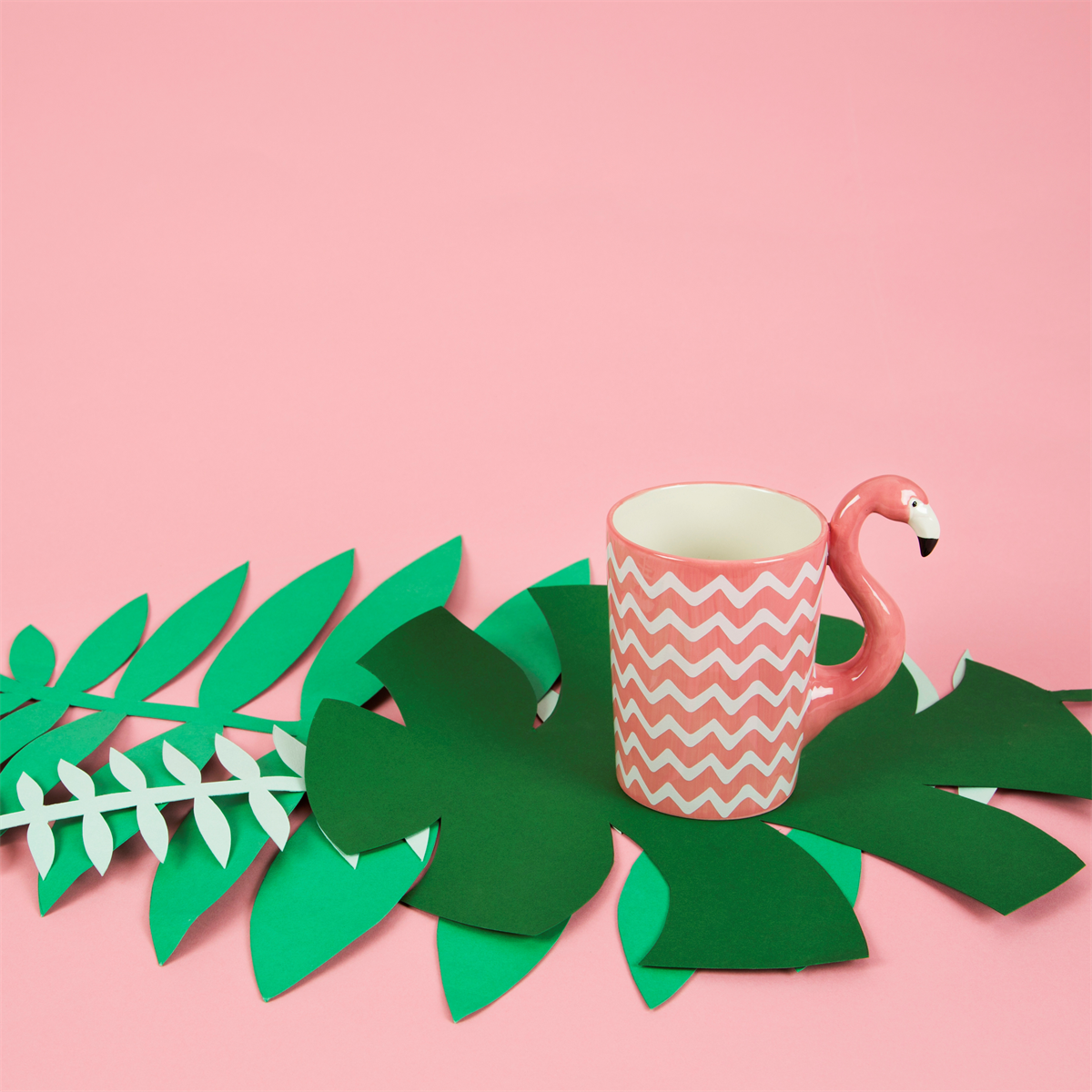 Flamingo Mok – Roze Keramiek – 12,5 x 11 cm