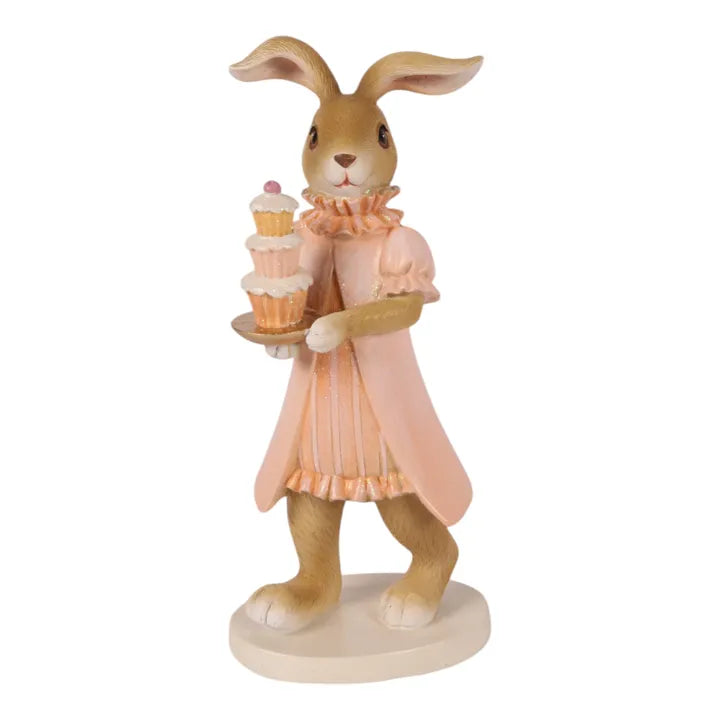 Paashaas met Taart – 2 Varianten – Crème & Pastel – Dutch Style – 23 cm