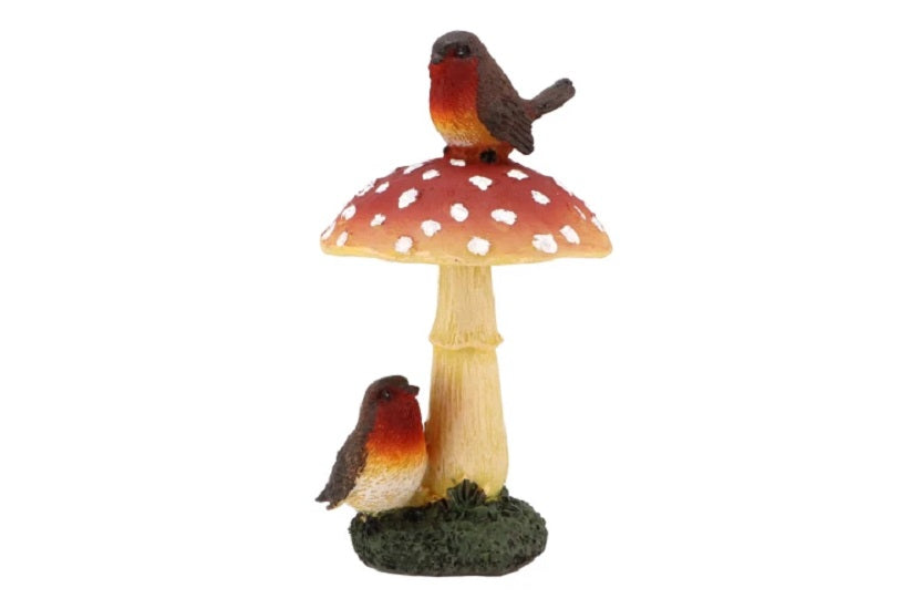 Bild Pilz mit Rotkehlchen – 16 cm