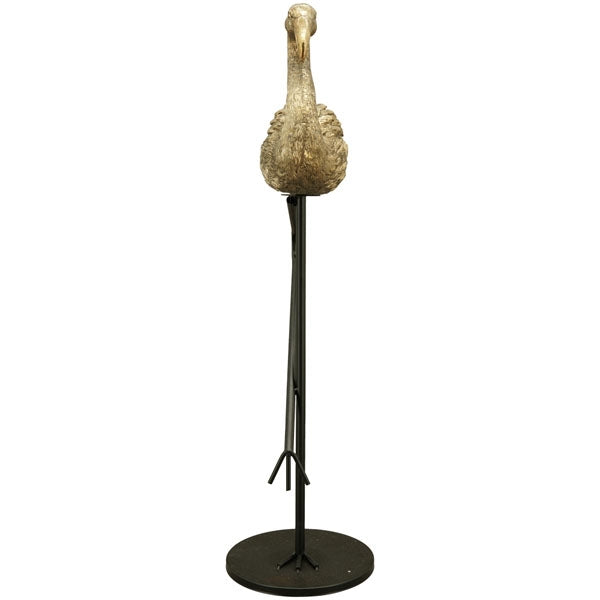 Gouden Flamingo Beeld op Zwarte Poot – 70 cm
