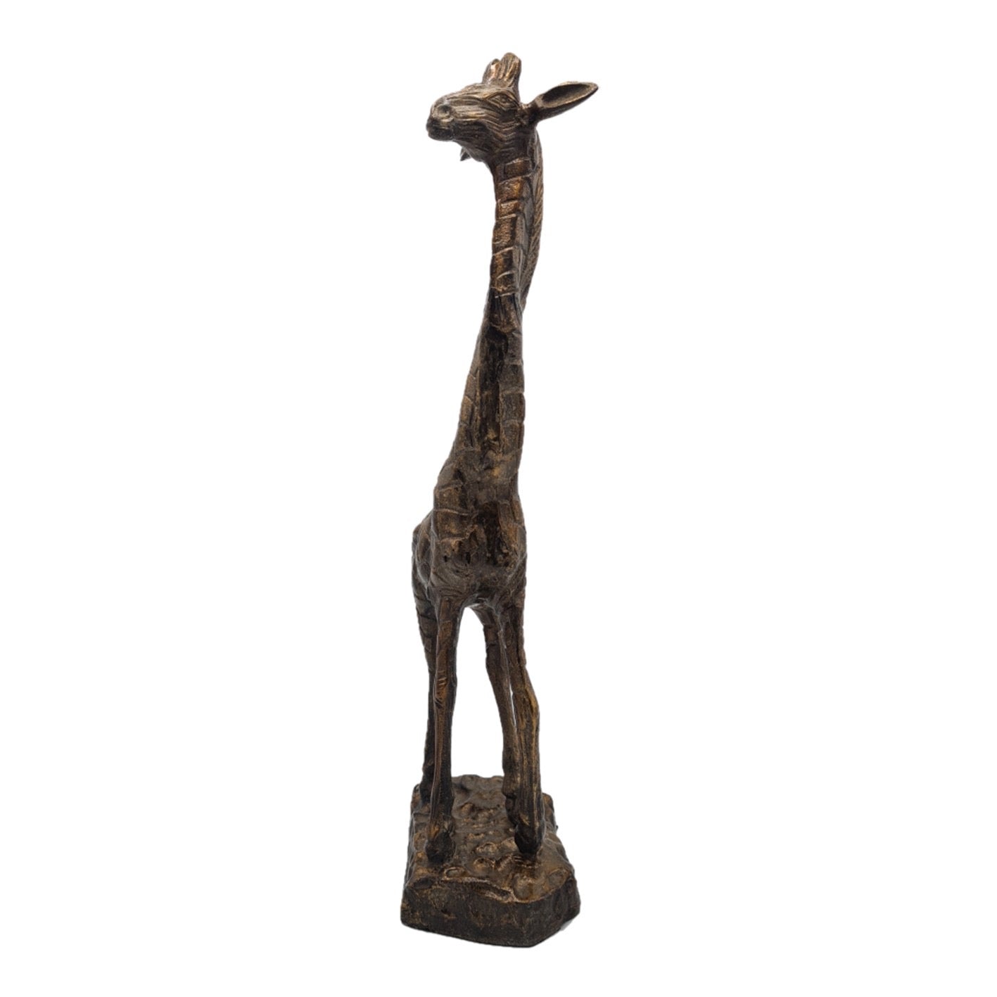 Giraffe Beeld – Antiek Goud – 49 cm | Luxe Handgemaakt Design