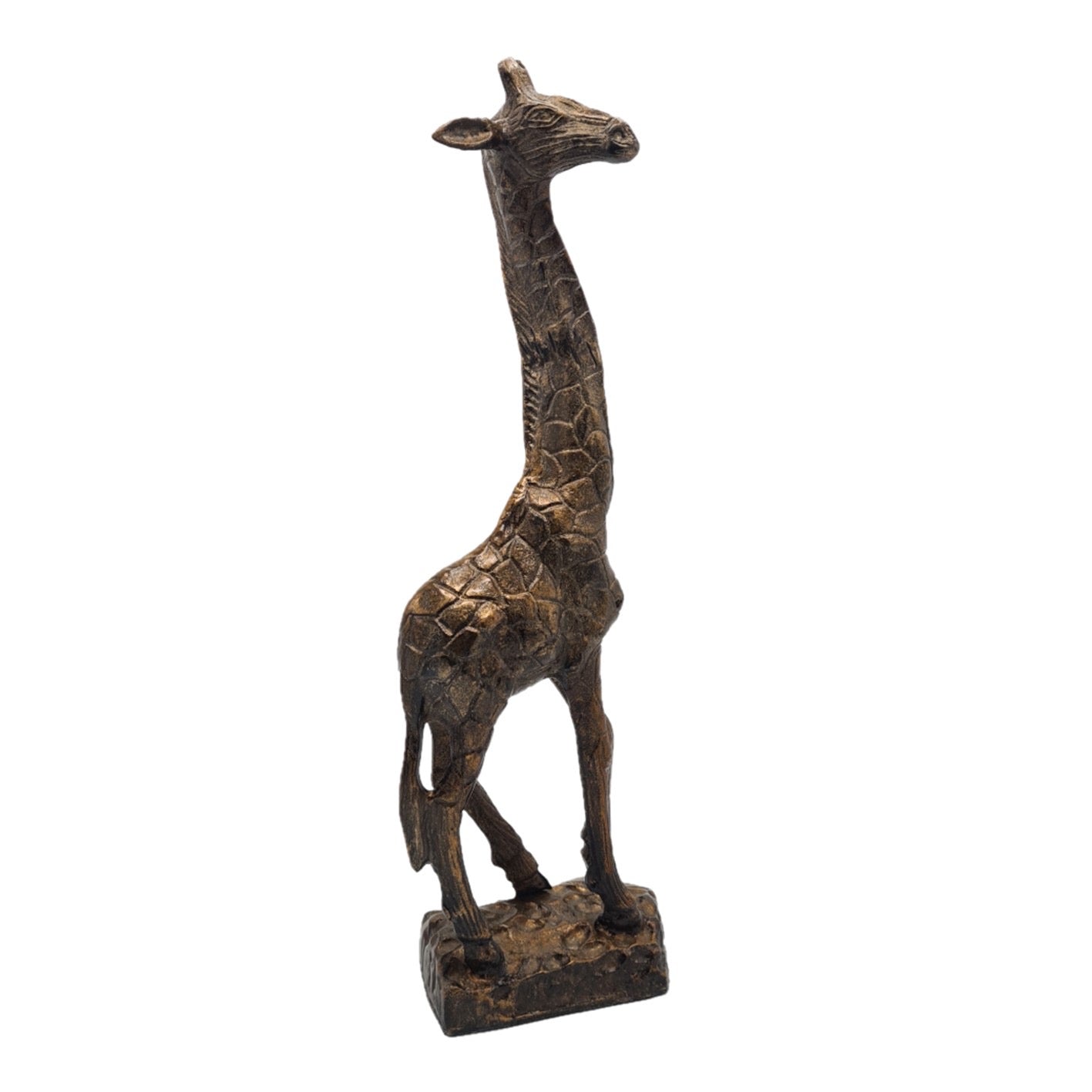Giraffe Beeld – Antiek Goud – 49 cm | Luxe Handgemaakt Design