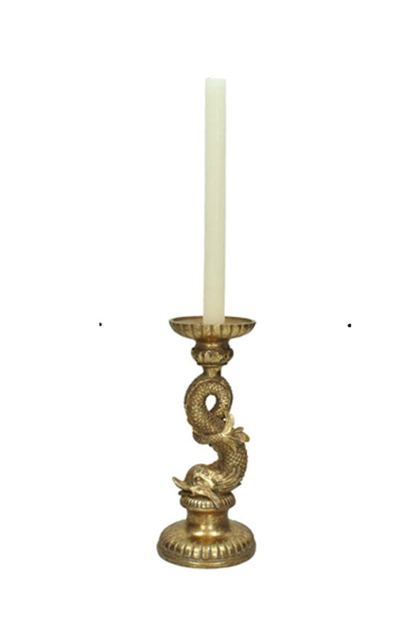 Gouden Kandelaar Vis – Maritieme Luxe Kaarsenhouder