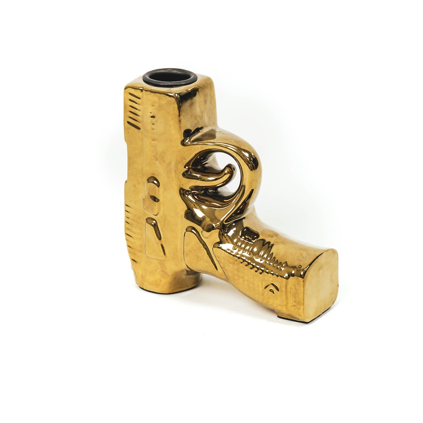 Gouden Pistool Kandelaar – 12×12 cm