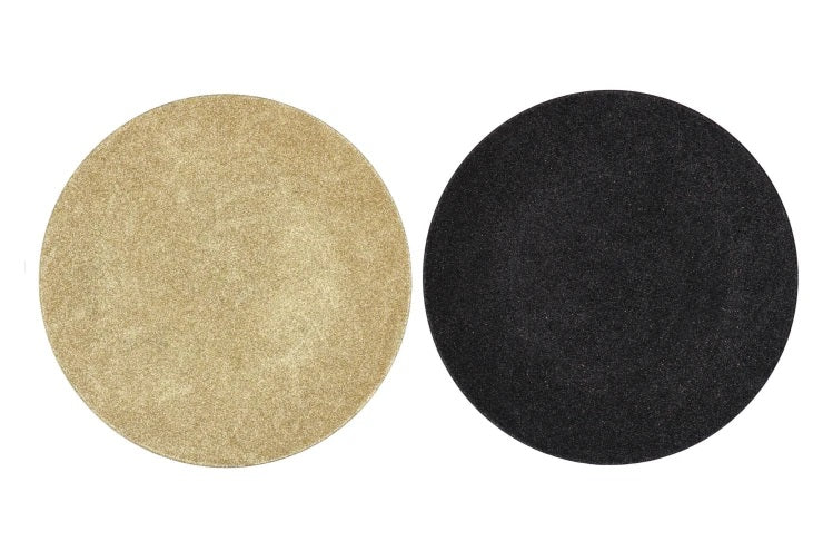 Rond plateau / onderbord Ø 40 cm – zwart of goud glitter – Daan Kromhout