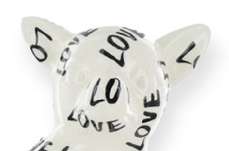 Chihuahua-Statue „Nanou“ mit Liebe – Keramik