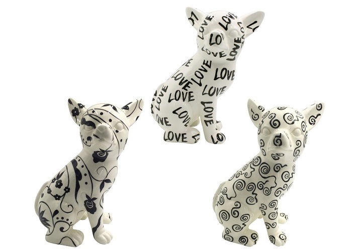 Chihuahua-Statue „Nanou“ mit Liebe – Keramik