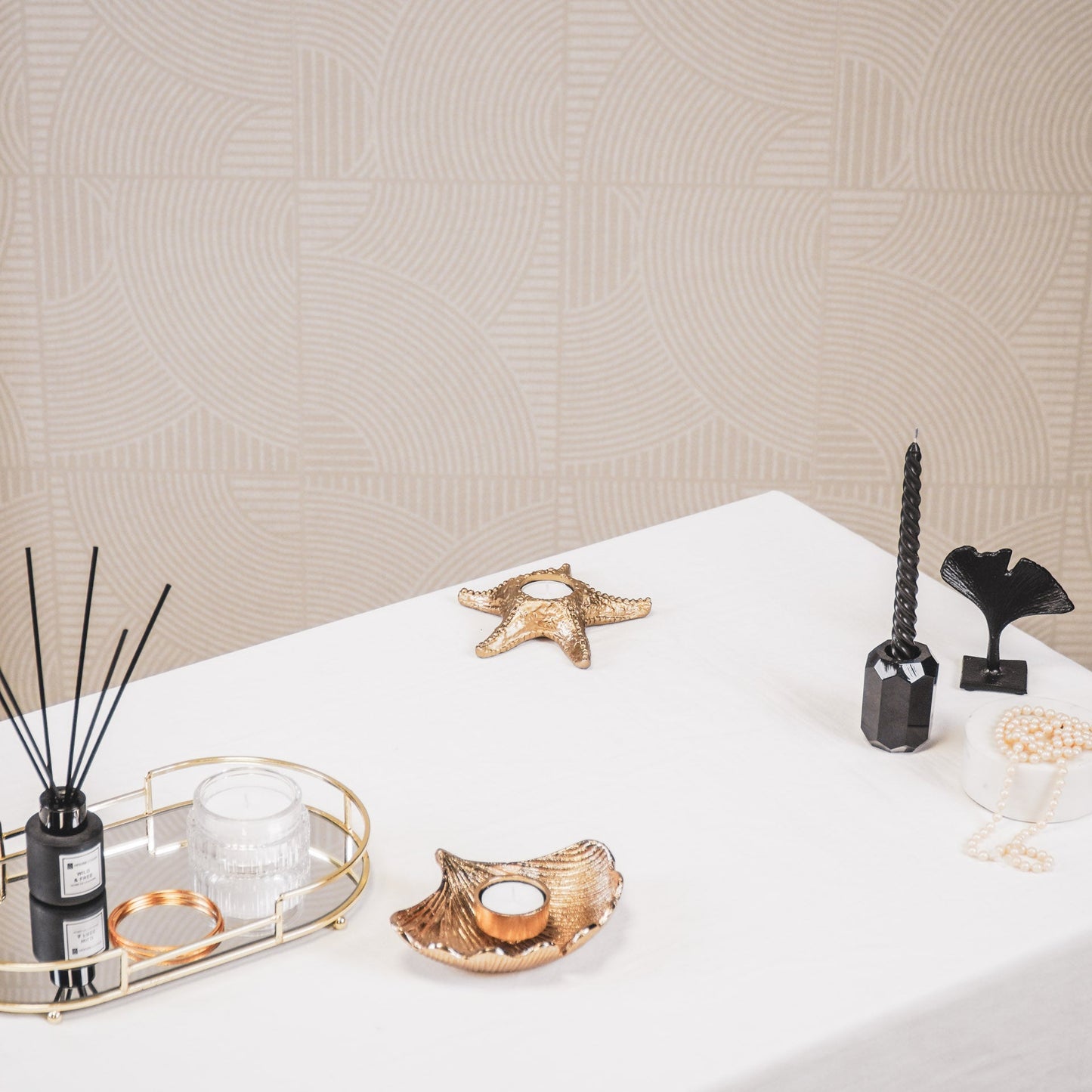 Gouden Theelichthouder Zeester – Maritieme Chic