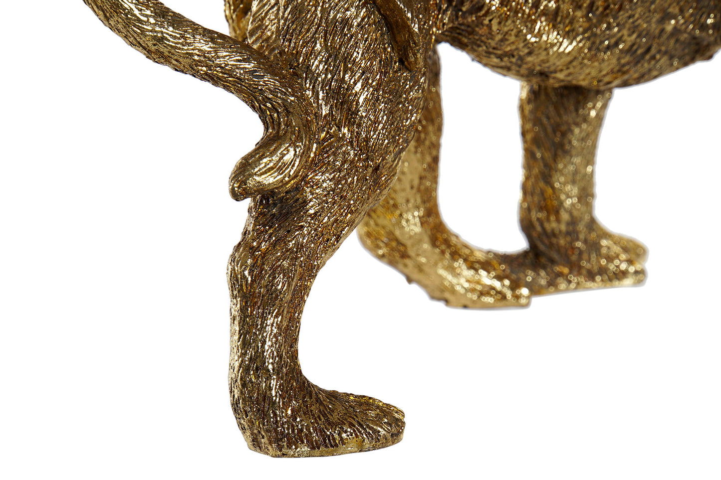 Gouden Aap met Baby – 18,5 cm Hoog – Beeldje met Baviaanlook & Jungle Flair