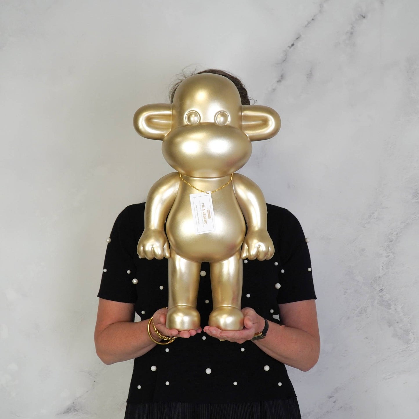 Beeld Aap Legend – Goud, Zwart of Roze | 3 Formaten