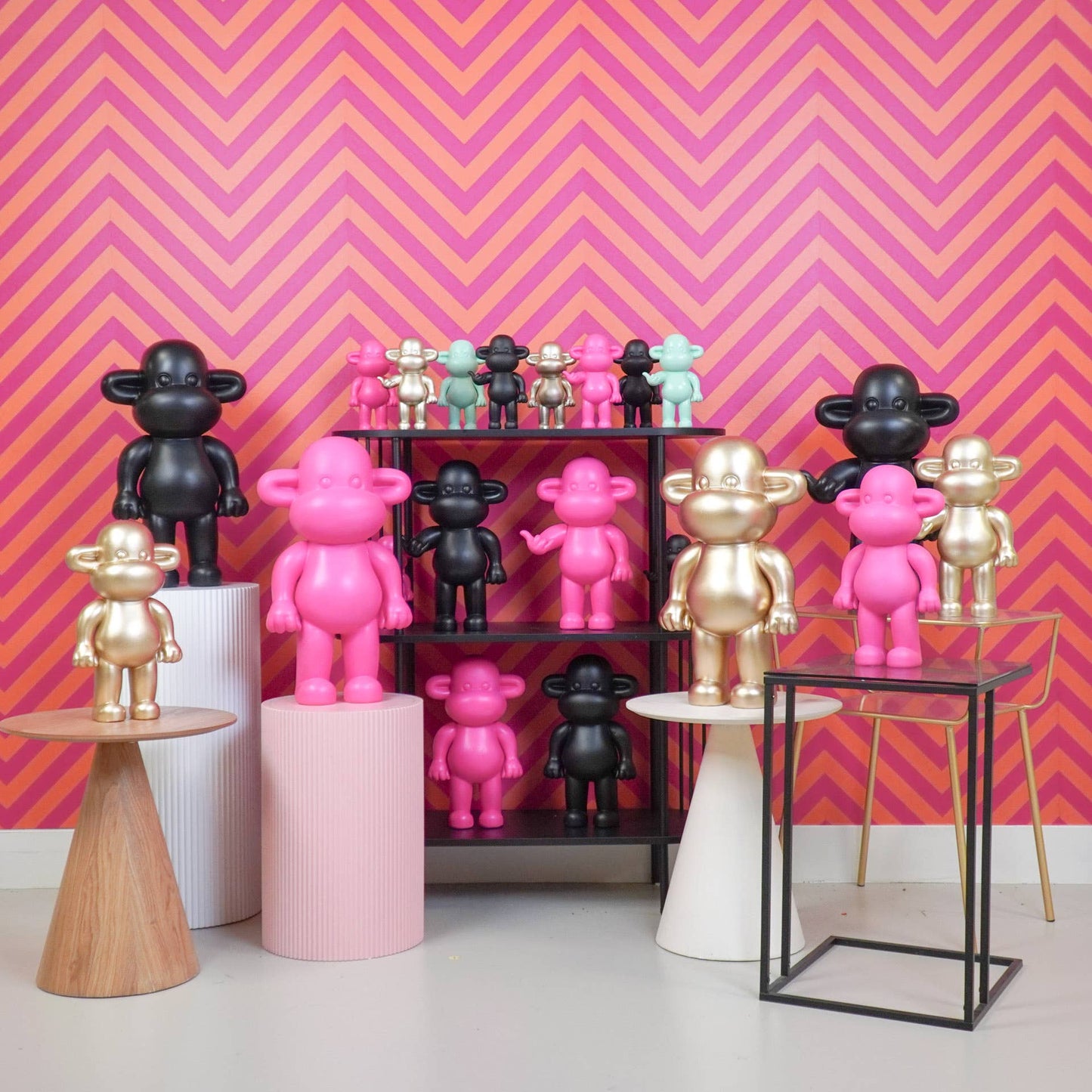 Beeld Aap Legend – Goud, Zwart of Roze | 3 Formaten