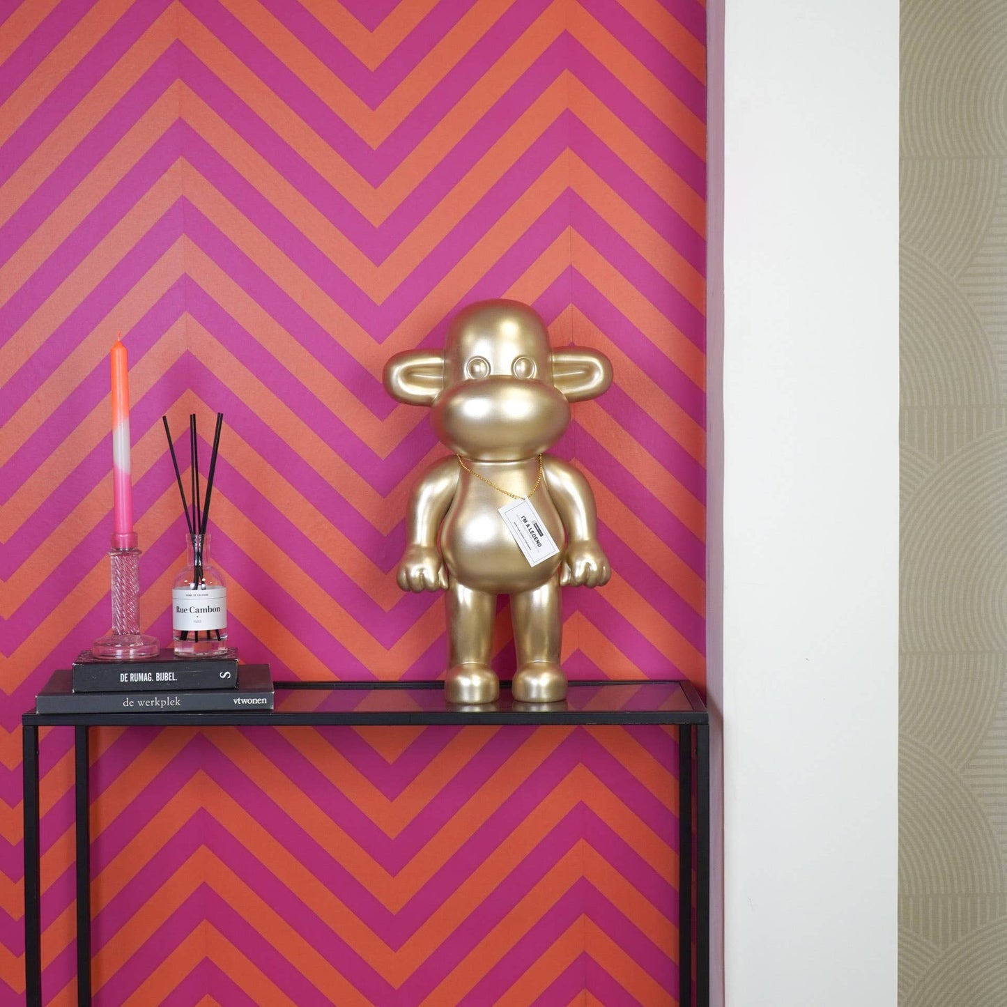 Beeld Aap Legend – Goud, Zwart of Roze | 3 Formaten