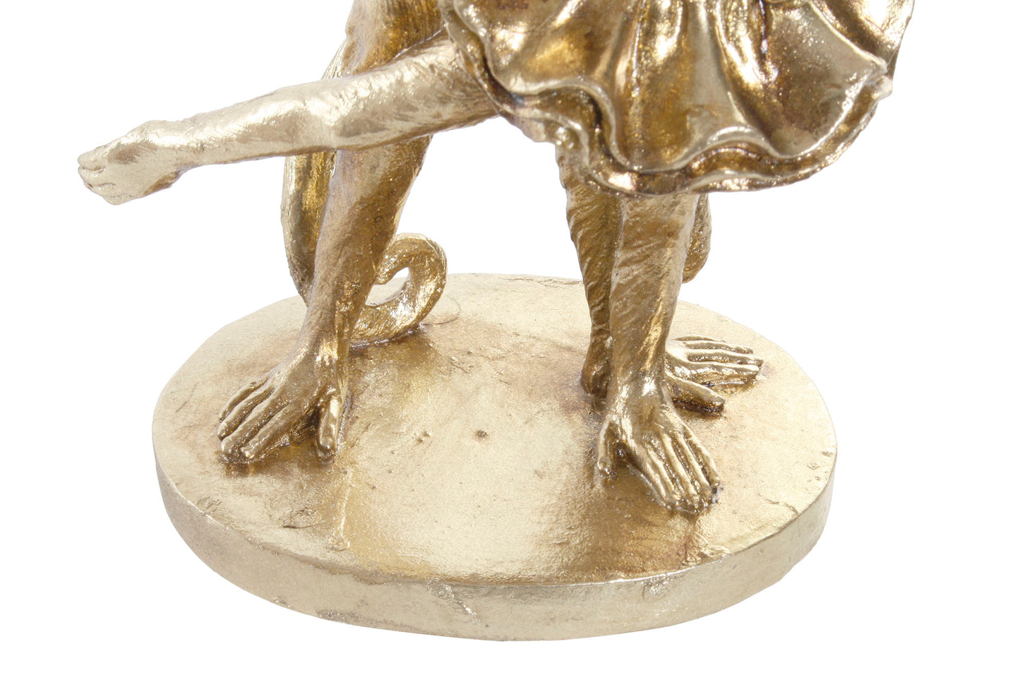 Golden Monkey Statue Dancing Duo – 29.5 cm High – Playful Sculpture with Elegant Flair