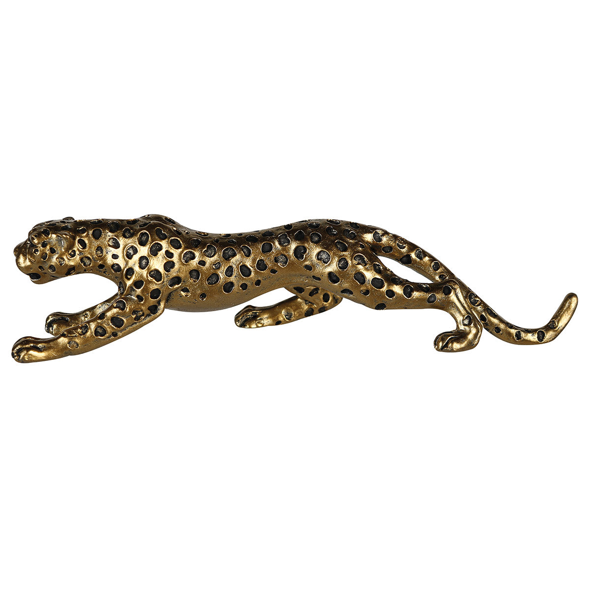 Cheetah Beeldje Antiek Goud – Klein & Elegant