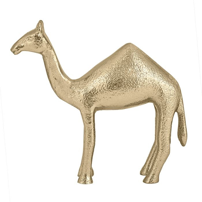 Beeld Dromedaris Goud – Handgemaakt Aluminium