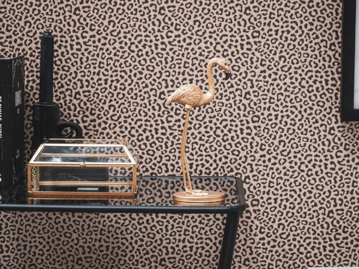 Gouden flamingo beeld van 19,5 cm van Housevitamin – Krokomingo