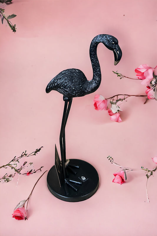 Zwart flamingo beeld 19,5 cm – Housevitamin – Krokomingo
