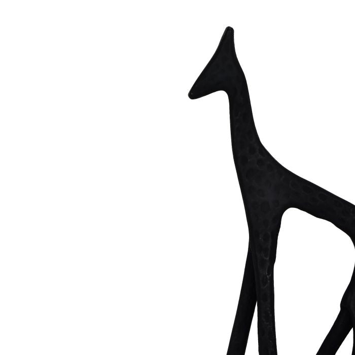 Minimal Giraffe – Zwart Aluminium 11x17 cm