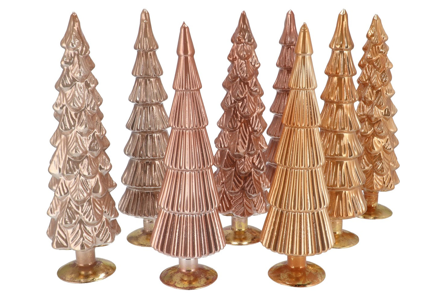 Glazen Kerstboom Beeld – Assorti – 9x9x35 cm – Luxe Kerstdecoratie