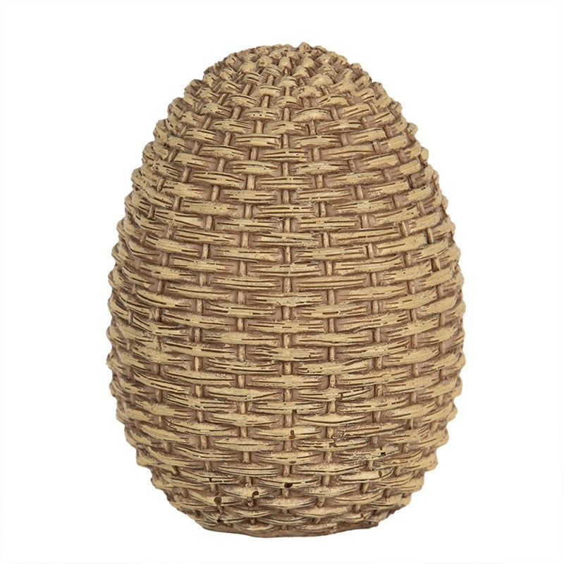 Kip met Kuiken Decoratie bij Gevlochten Ei – 10 cm