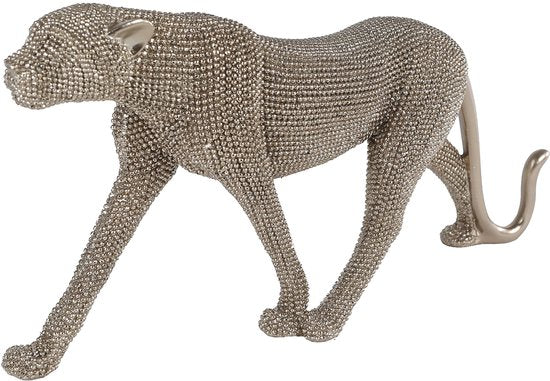 Gouden panter beeld – polyresin sculptuur – luxe dierenbeeld in groot en klein formaat