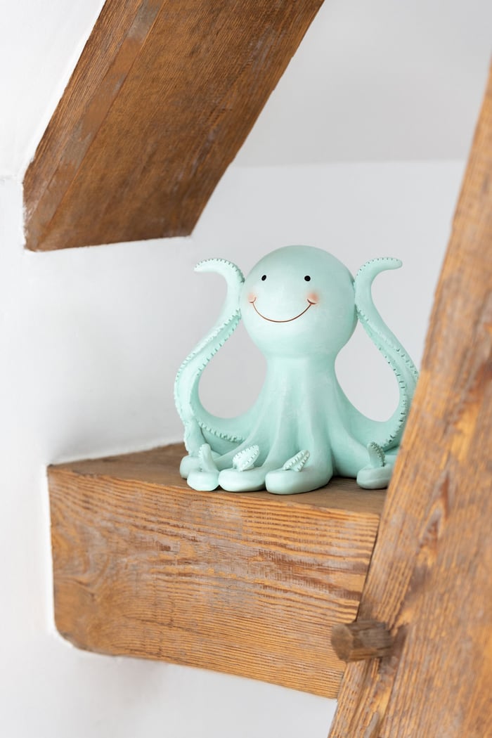 Octopus Hear See Speak No Evil – J-Line Mint Green