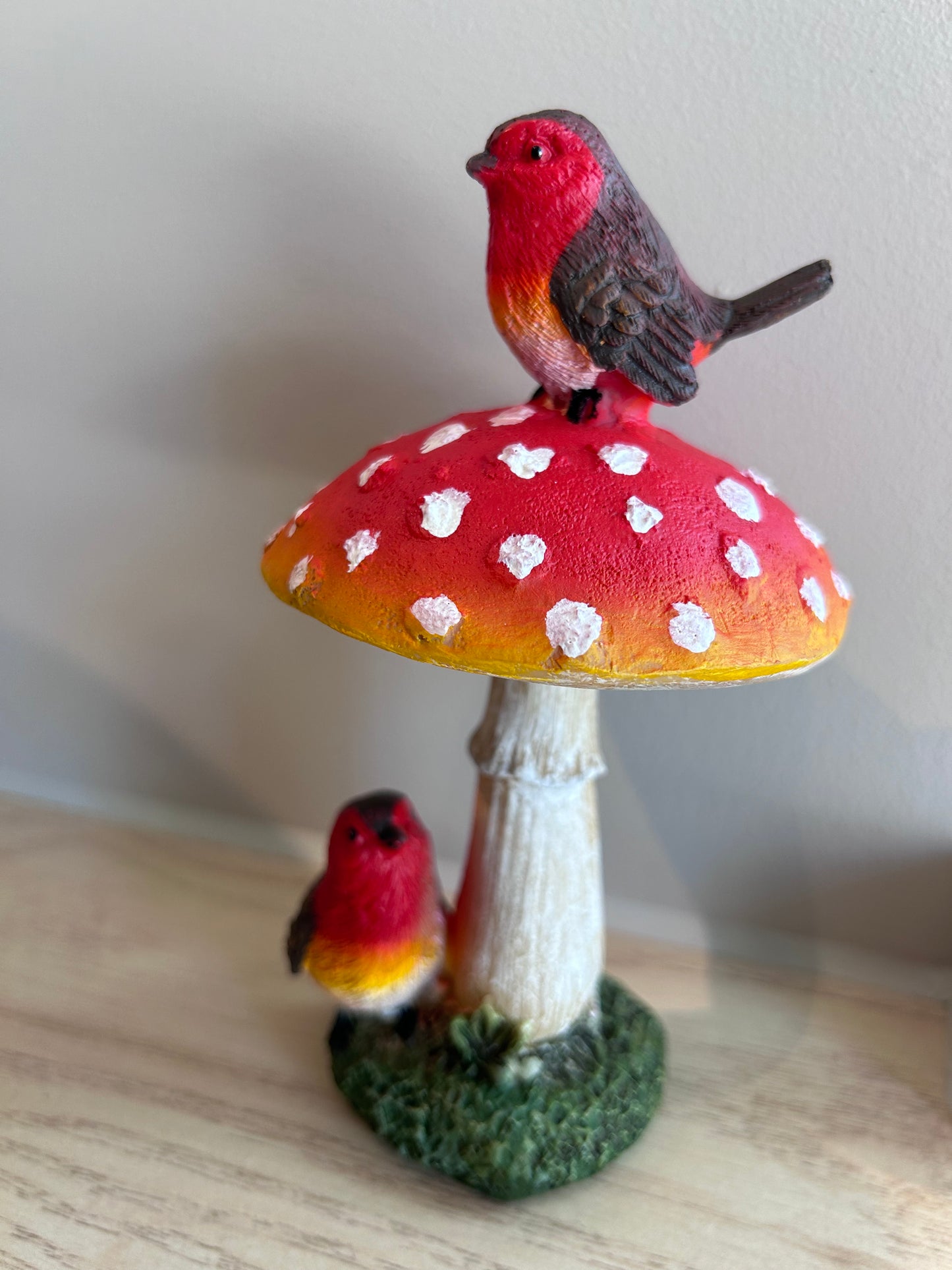 Bild Pilz mit Rotkehlchen – 16 cm