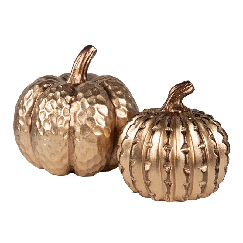 Golden Pumpkin Ceramic – Ø17 cm