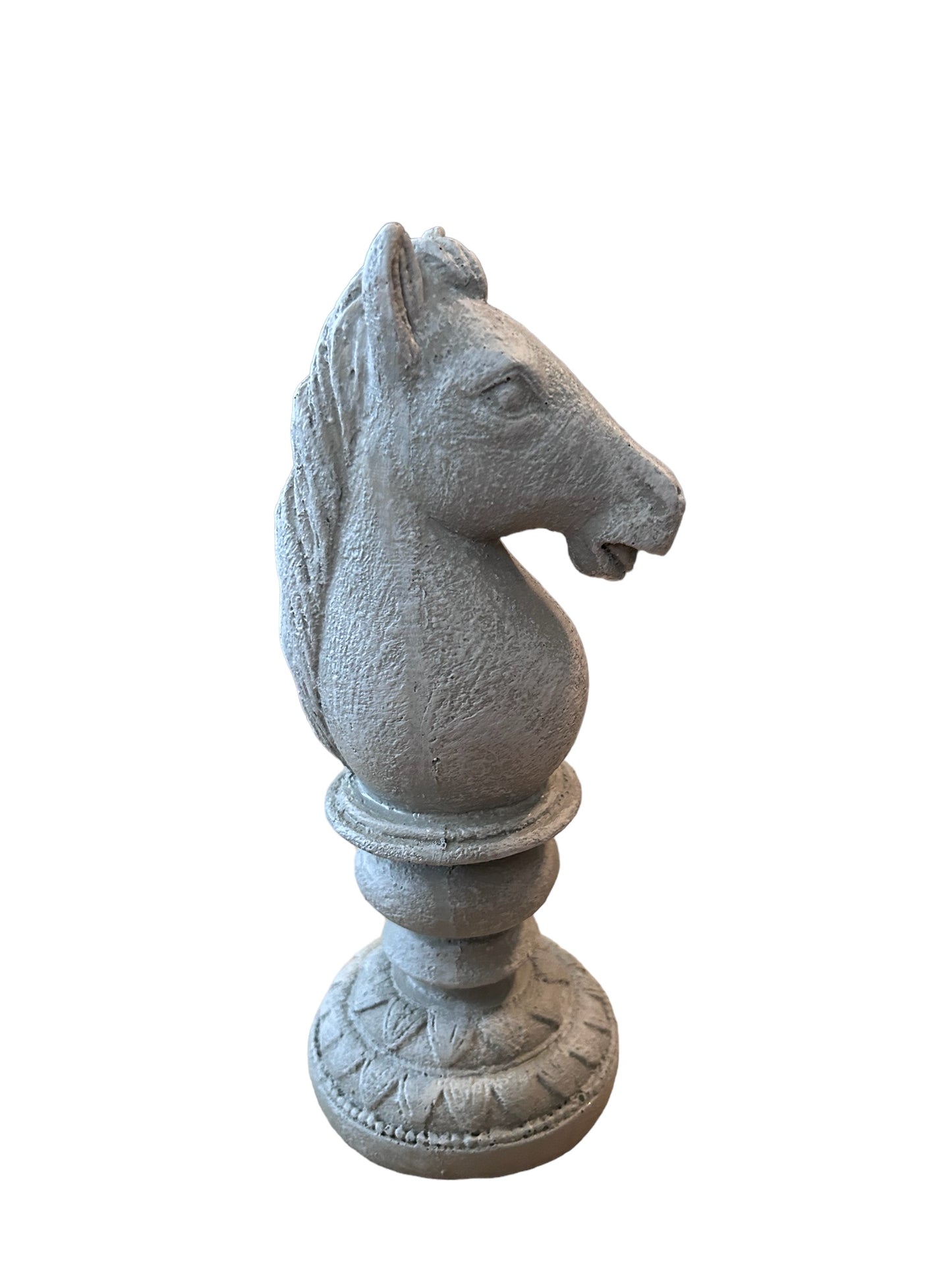 Schachfigurenstatue mit Pferdekopf – Grau & Elegant (20 cm)