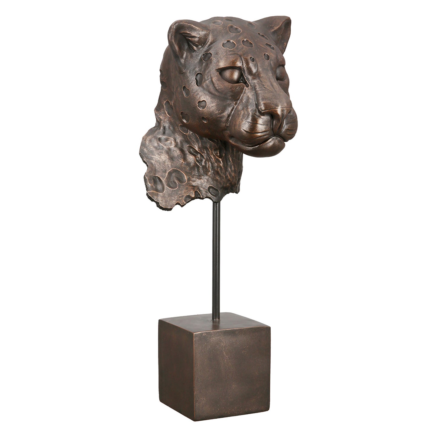 Luipaard Sculptuur Antiek Brons – 46 cm Kunsthars