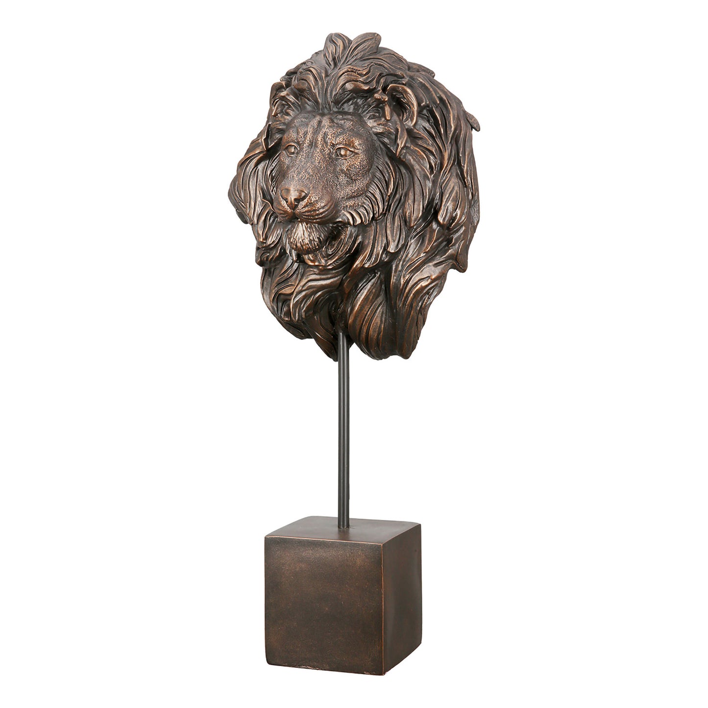 Leeuw Sculptuur – Antiek Bronslook Kunsthars
