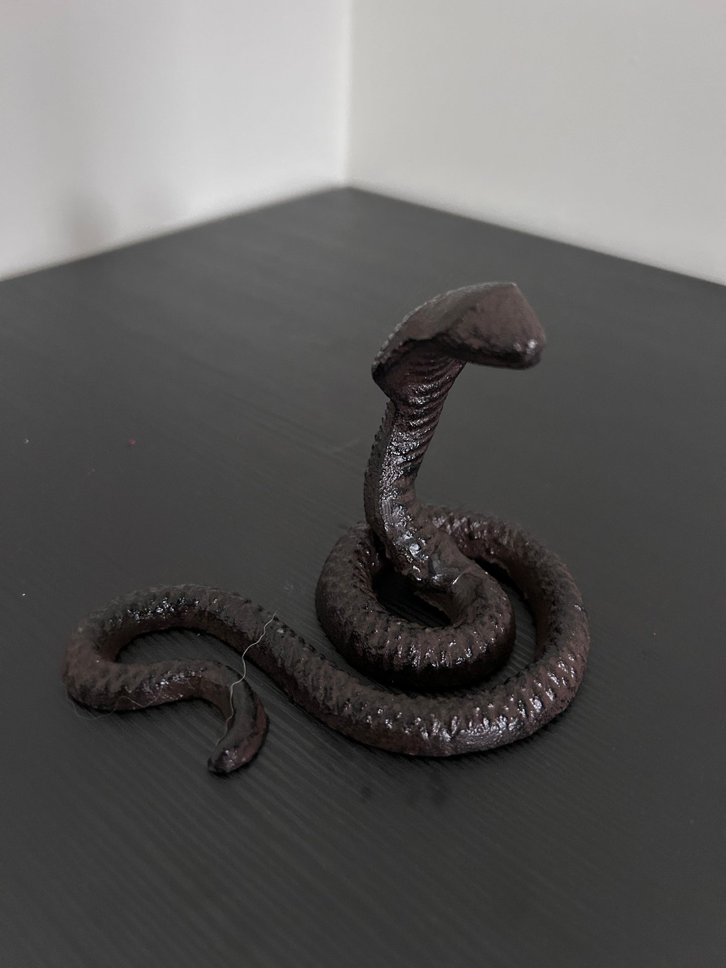 Cobra Slang Beeld – Antiek Gietijzer – 11 cm