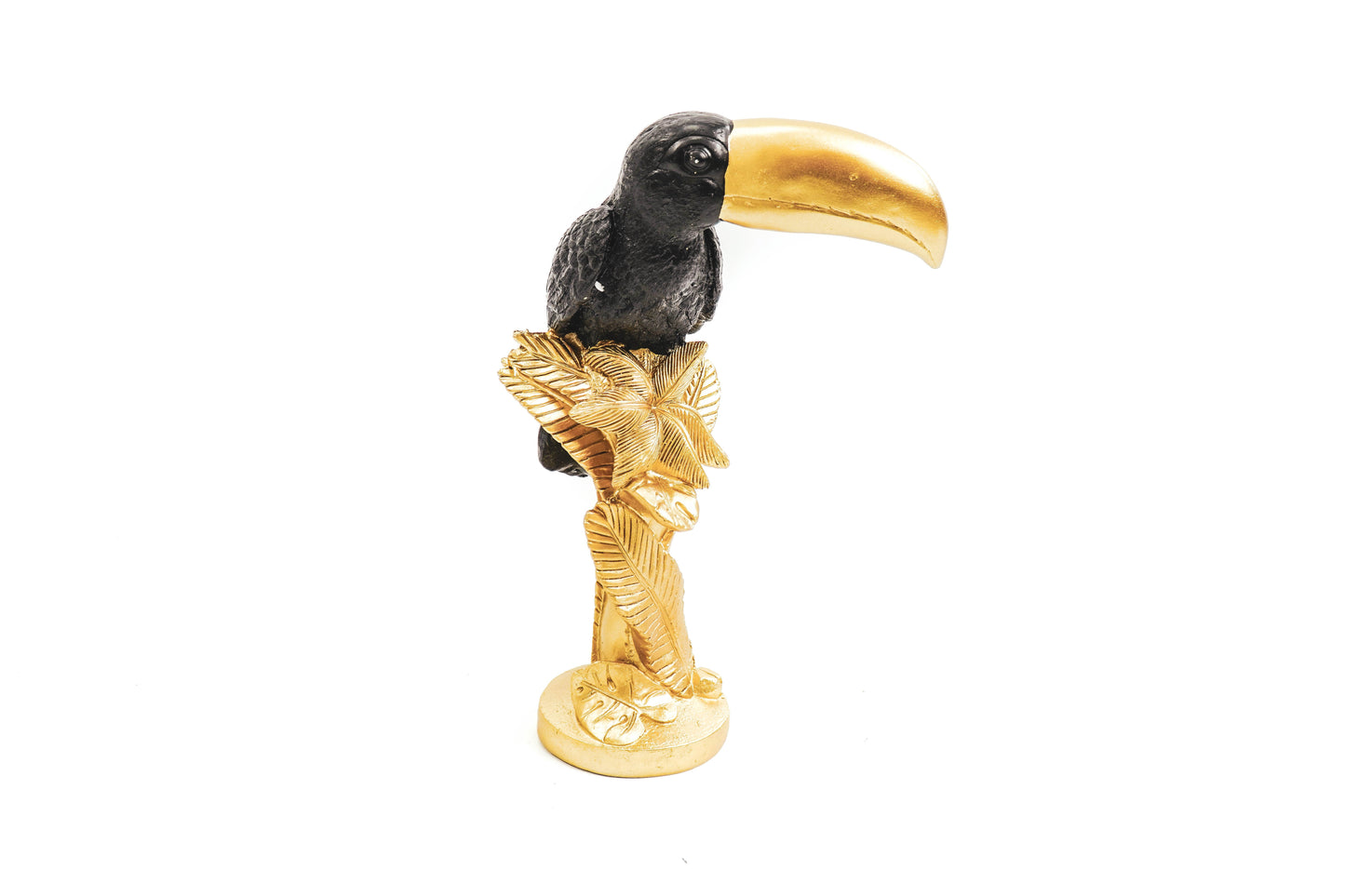 Zwart-Goud Toekan Beeld – 30 cm