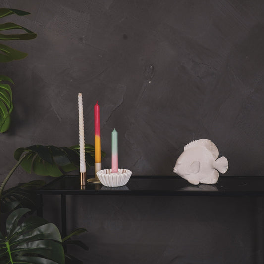 Beige vis beeld van polyresin met matte afwerking – Housevitamin 19,5 cm