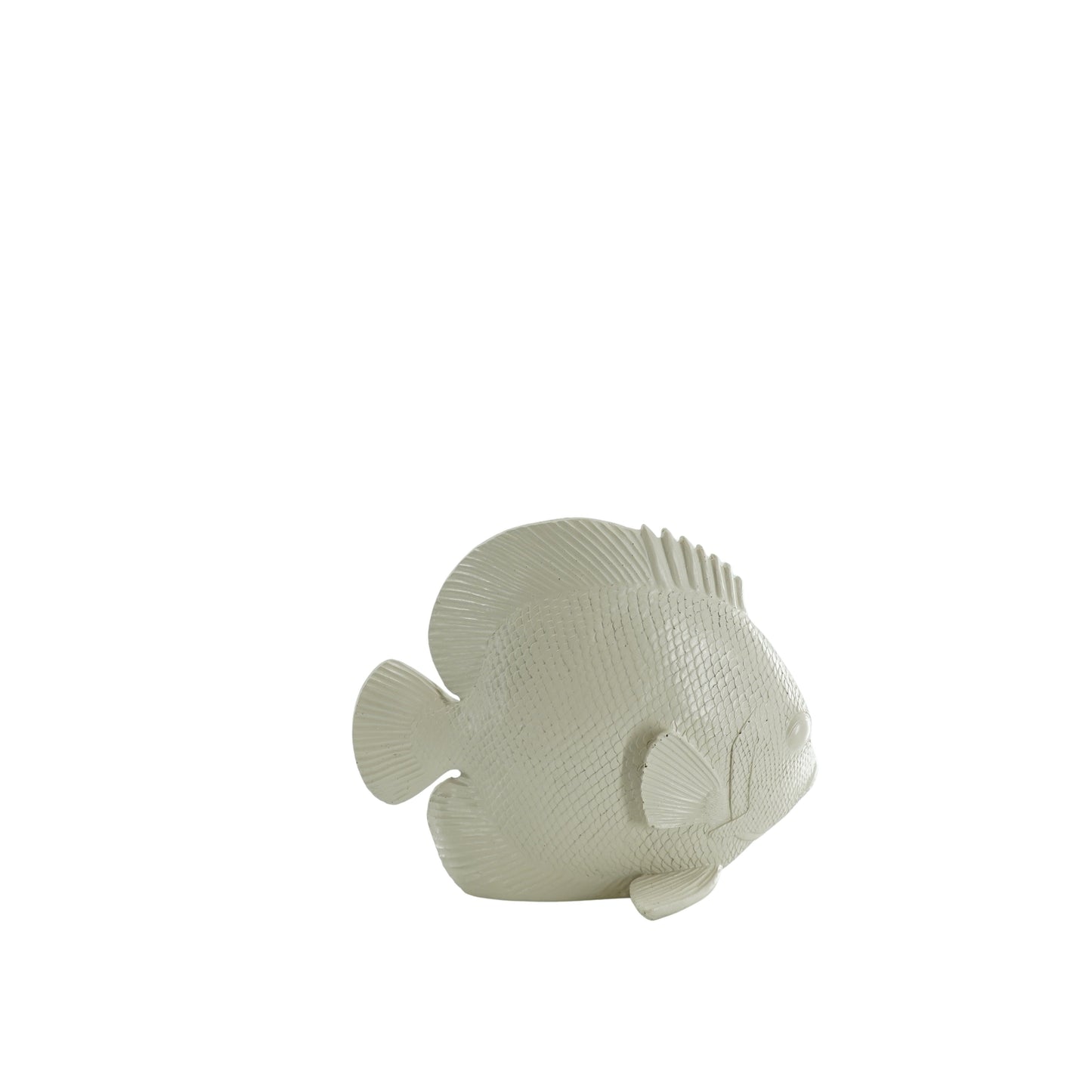 Beige Vis Decoratie – Mat Polyresin – 19,5 cm