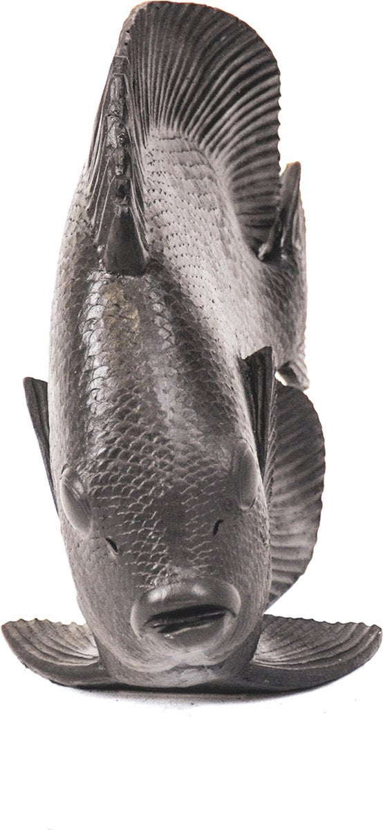 Zwarte Vis Decoratie – Mat Polyresin – 19,5 cm