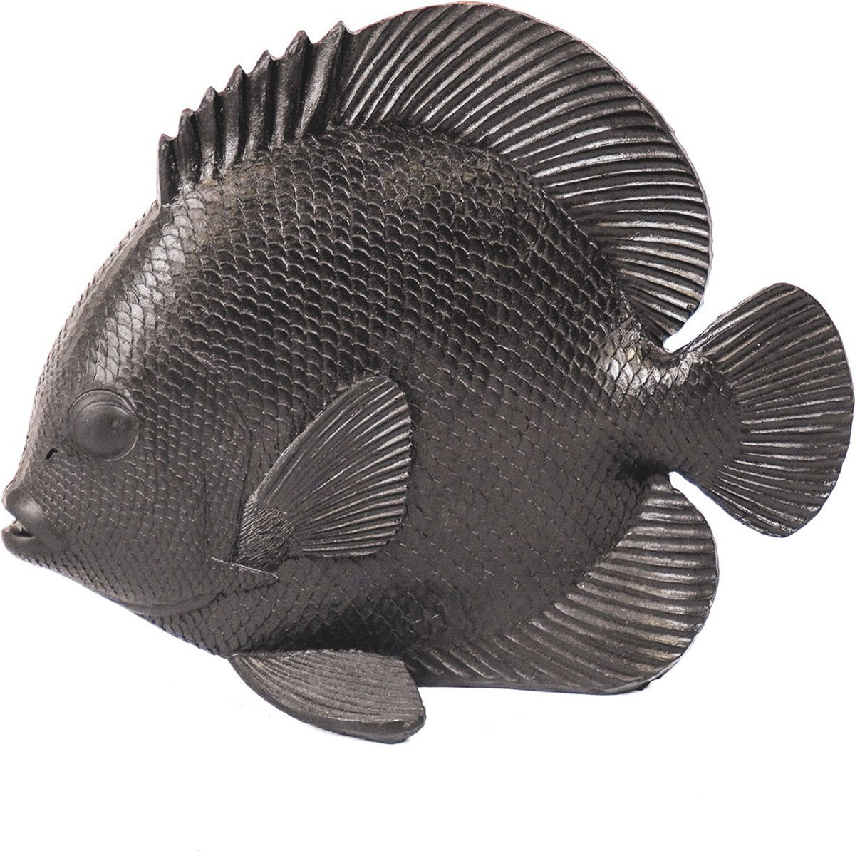Zwarte Vis Decoratie – Mat Polyresin – 19,5 cm