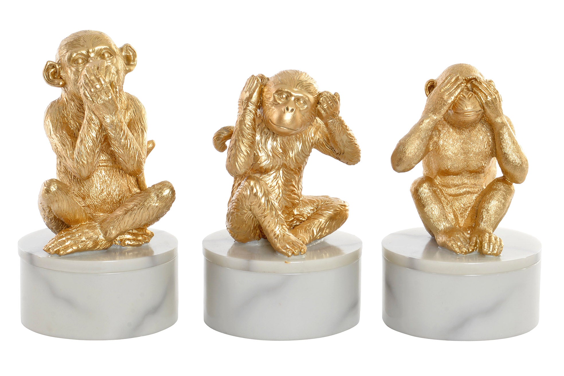 Set De 3 Statuettes Singes Sagesse - Résine - Noir H23 Cm - Atmosphera Créateur D'Intérieur Set De 3 Statuettes Singes Sagesse - Résine - Noir H23 Cm - Atmosphera Créateur D'Intérieur