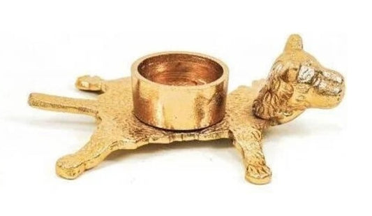 Golden Tea Light Holder Bear