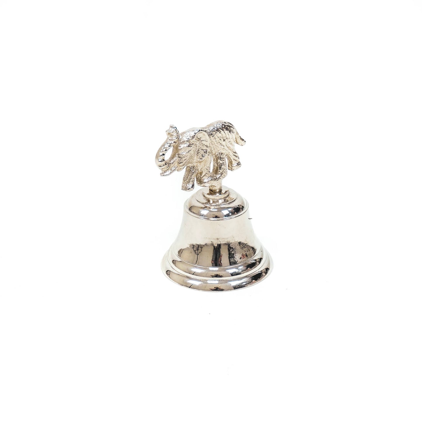Zilverkleurige Butlerbel Olifant – Aluminium Woonaccessoire