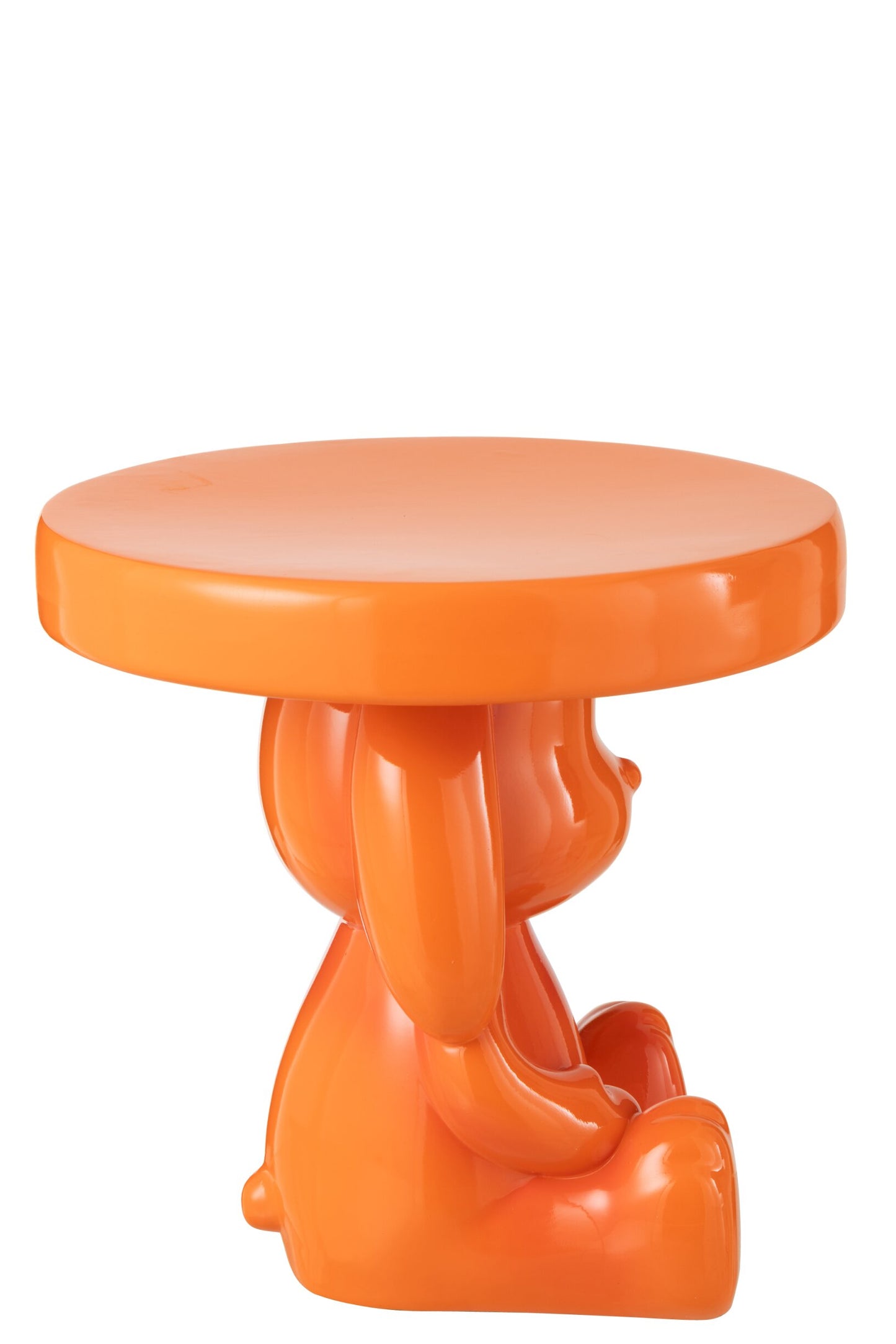 Bijzettafel Konijn Oranje – Polyresin – 35 cm