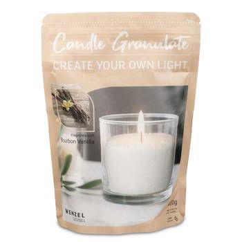 Brennende Sandkerze Sand Bourbon Vanille – 400 g mit Dochten