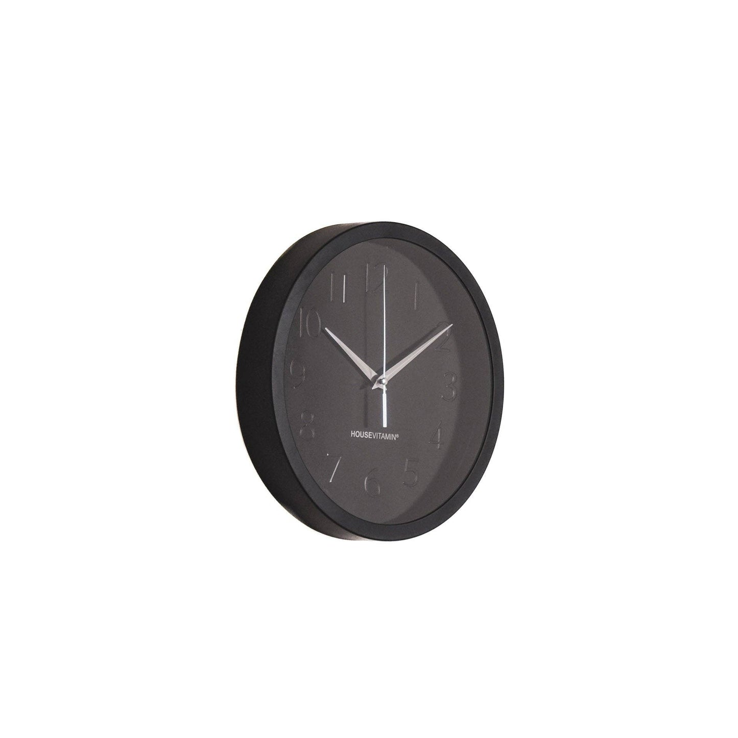 Wandklok Zwart – Metaal – 25 cm