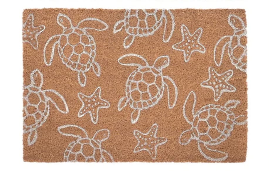 Fußmatte Kokos Strand – Seesterne oder Schildkröten 60x40
