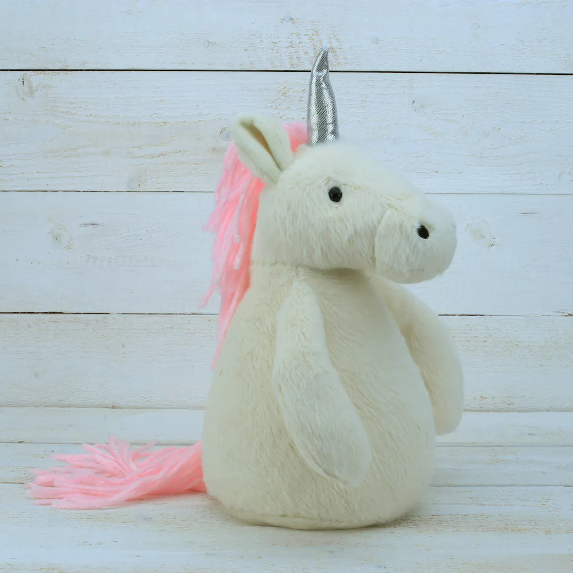 Deurstopper Eenhoorn – Pluche Wit/Roze