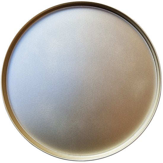 Rond gouden metalen dienblad 46 cm – decoratief plateau 2cm hoog