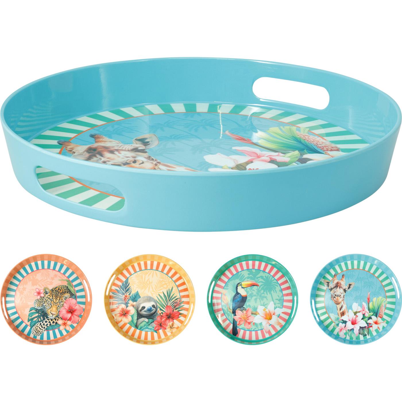 Melamine Tray Round Ø30 cm – Jungle Collection – 4 Designs