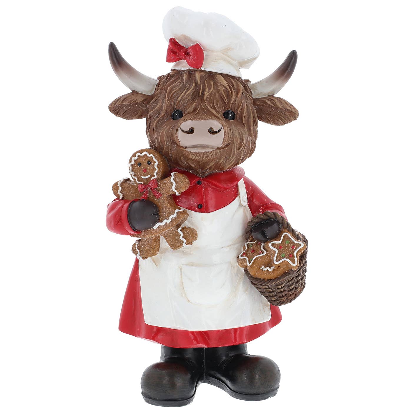 Kerst Hooglanders – Bakkersduo met Koekjes & Candy Cane | Set van 2