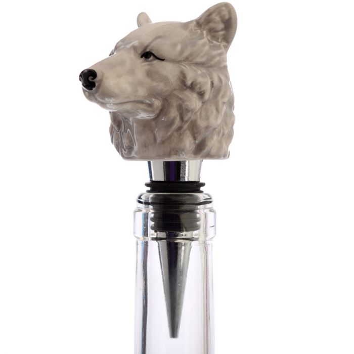 Flessenstop Wolf – Stoere Wijnaccessoire van Puckator